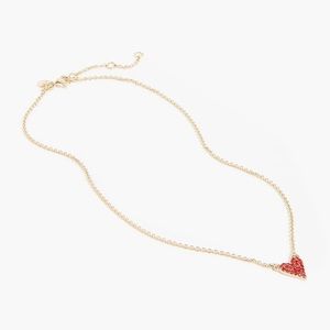 J.Crew Pav eacute heart pendant necklace NWT